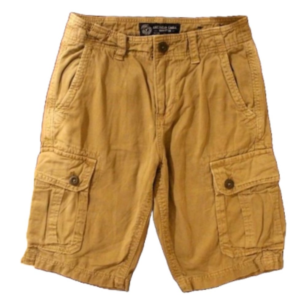 American Eagle Outfitters Men's Classic Khaki Cargo Shorts, Size 26 - Picture 1 of 5